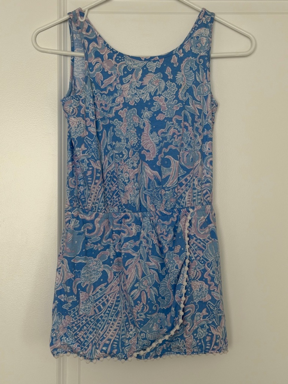 Lilly Pulitzer Mini Jarrett Romper Girls Size 8-10 Bright Tropical Print